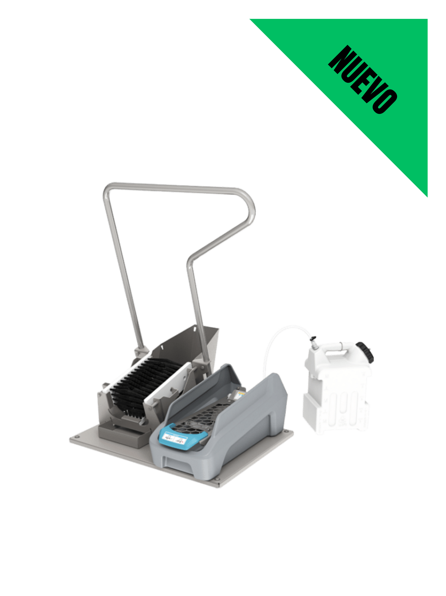 Unidad de Sanitización de Calzado sin Aire con Cepillo para Botas y Base. #SS4-MBS-BS